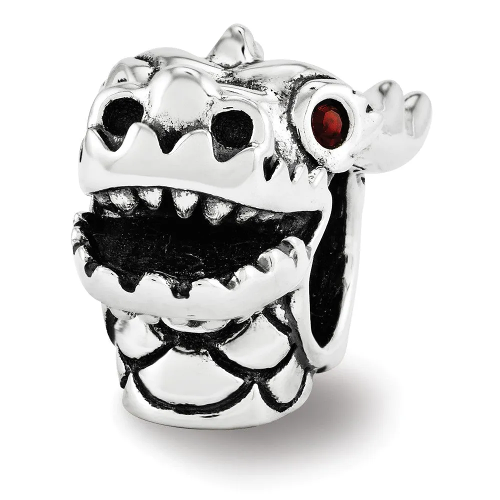 Swarovski Chinese New Year Dragon Charm Bead in Sterling Silver