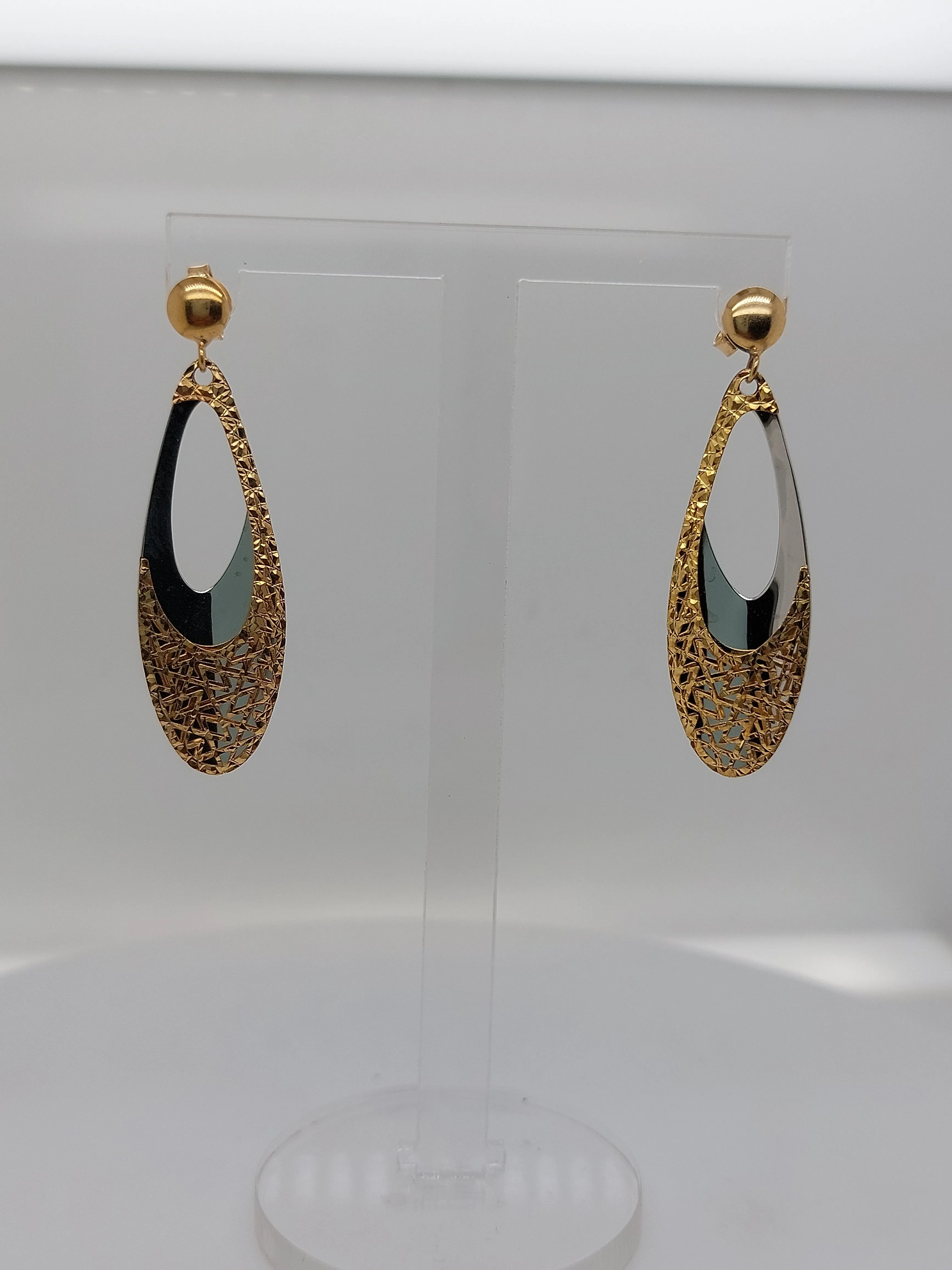 Teardrop Fretwork Earrings