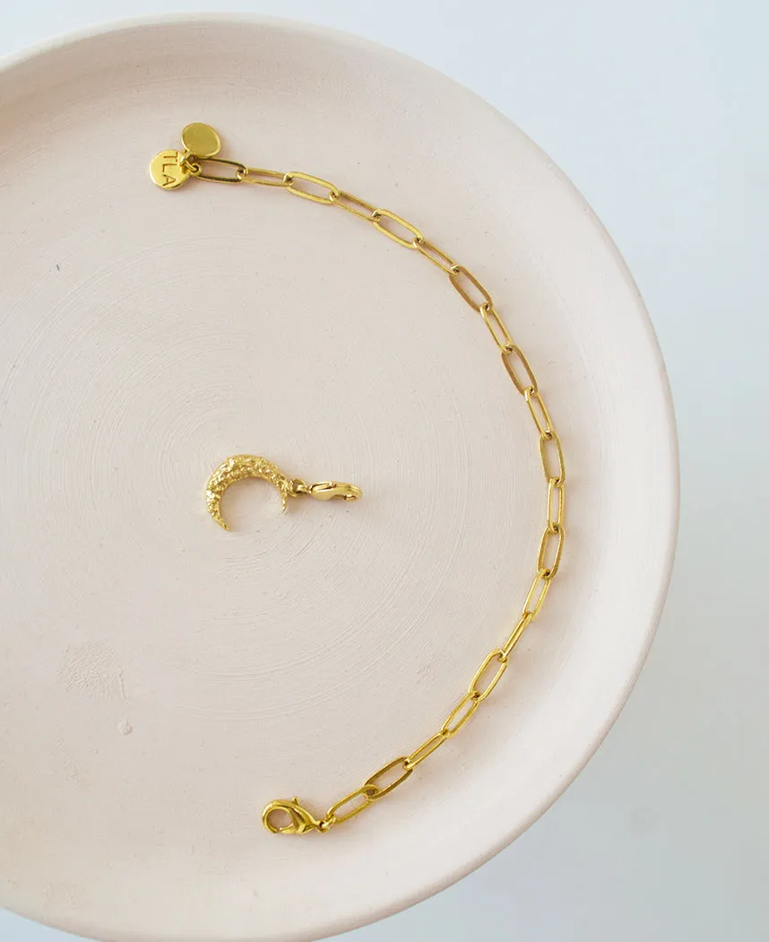 Textured Moon Charm