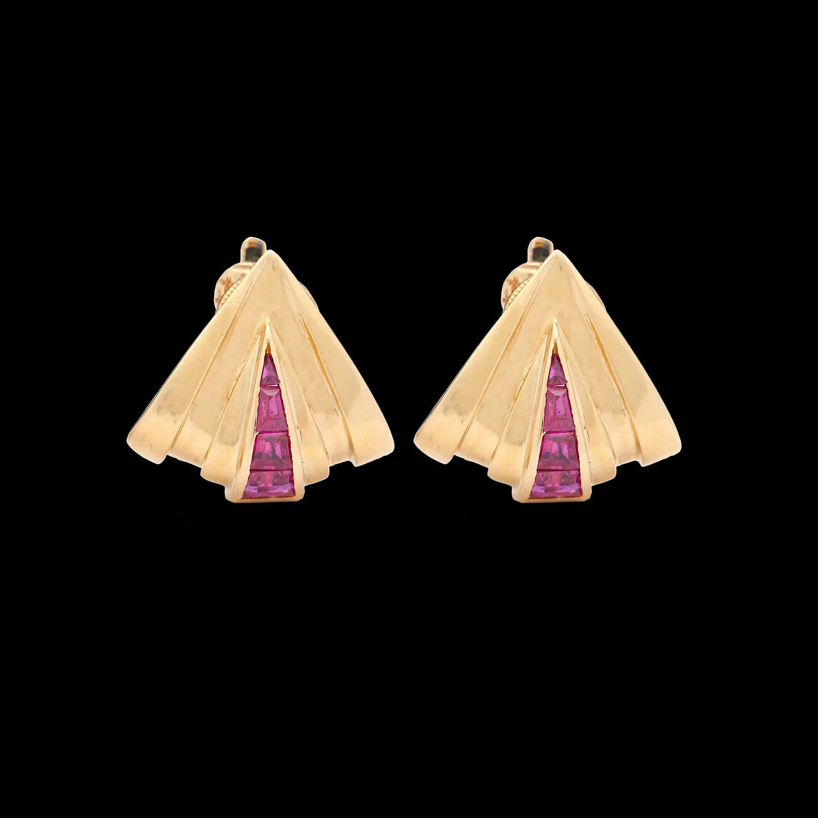 Tiffany & Co. Retro Ruby Jewelry Suite, French, circa 1940s