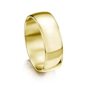 Traditional 8mm Wedding Ring in 18ct Yellow Gold