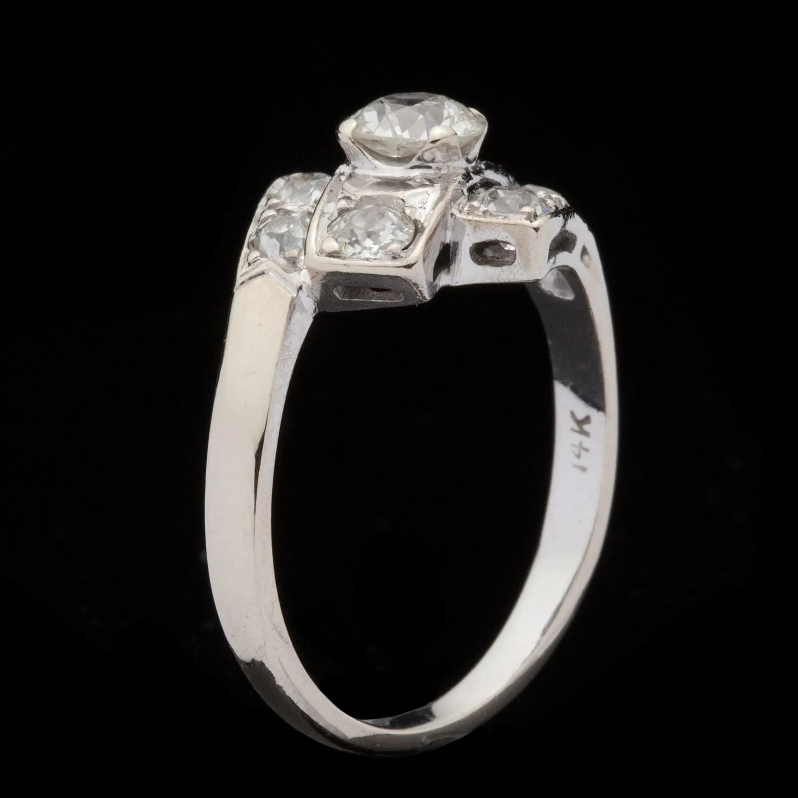 Vintage European Cut Diamond Ring, circa 1930s
