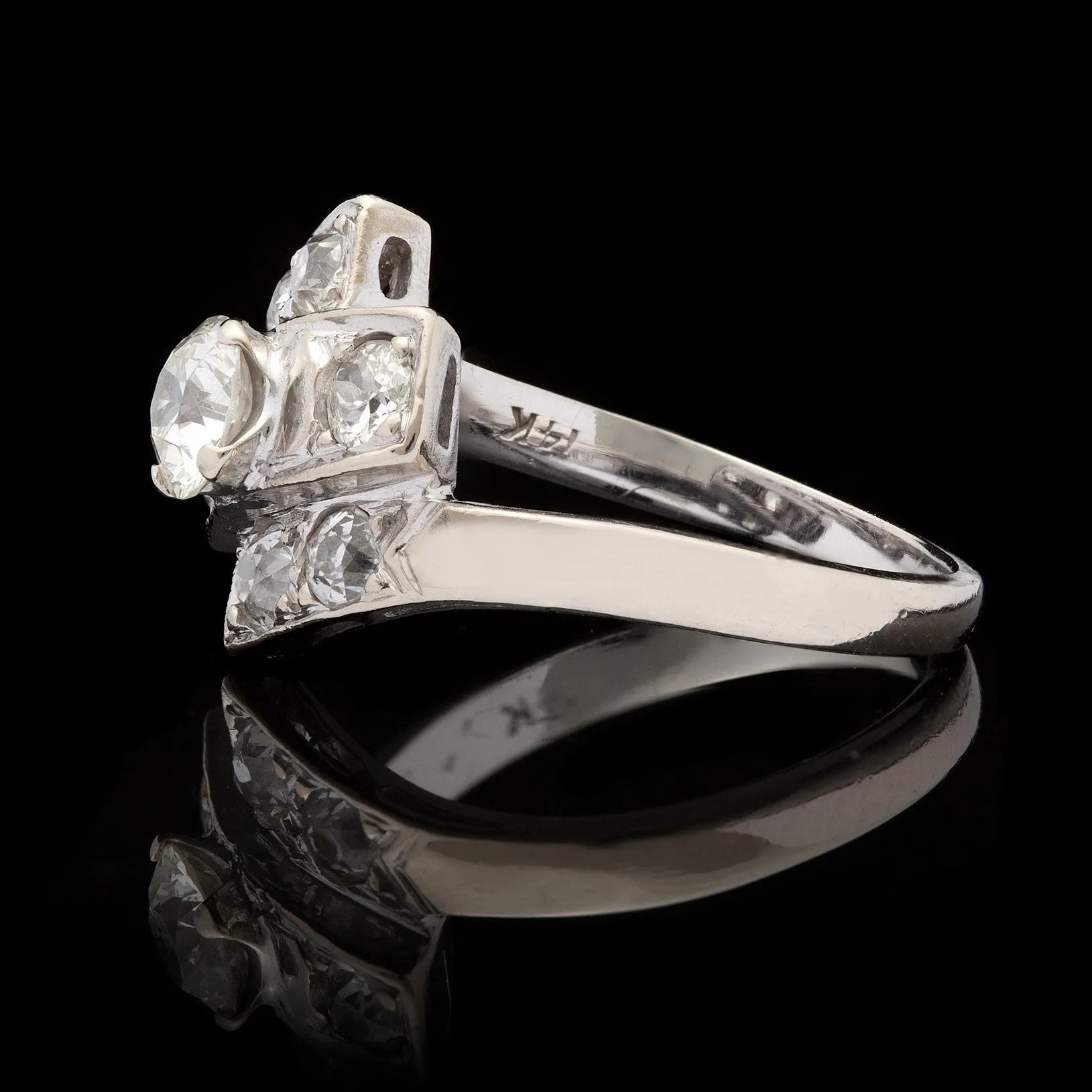 Vintage European Cut Diamond Ring, circa 1930s