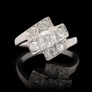 Vintage European Cut Diamond Ring, circa 1930s