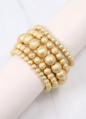 Walton Textured Bracelet Set MATTE GOLD