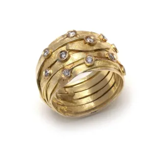 Yellow Gold & Diamond Wrap Ring
