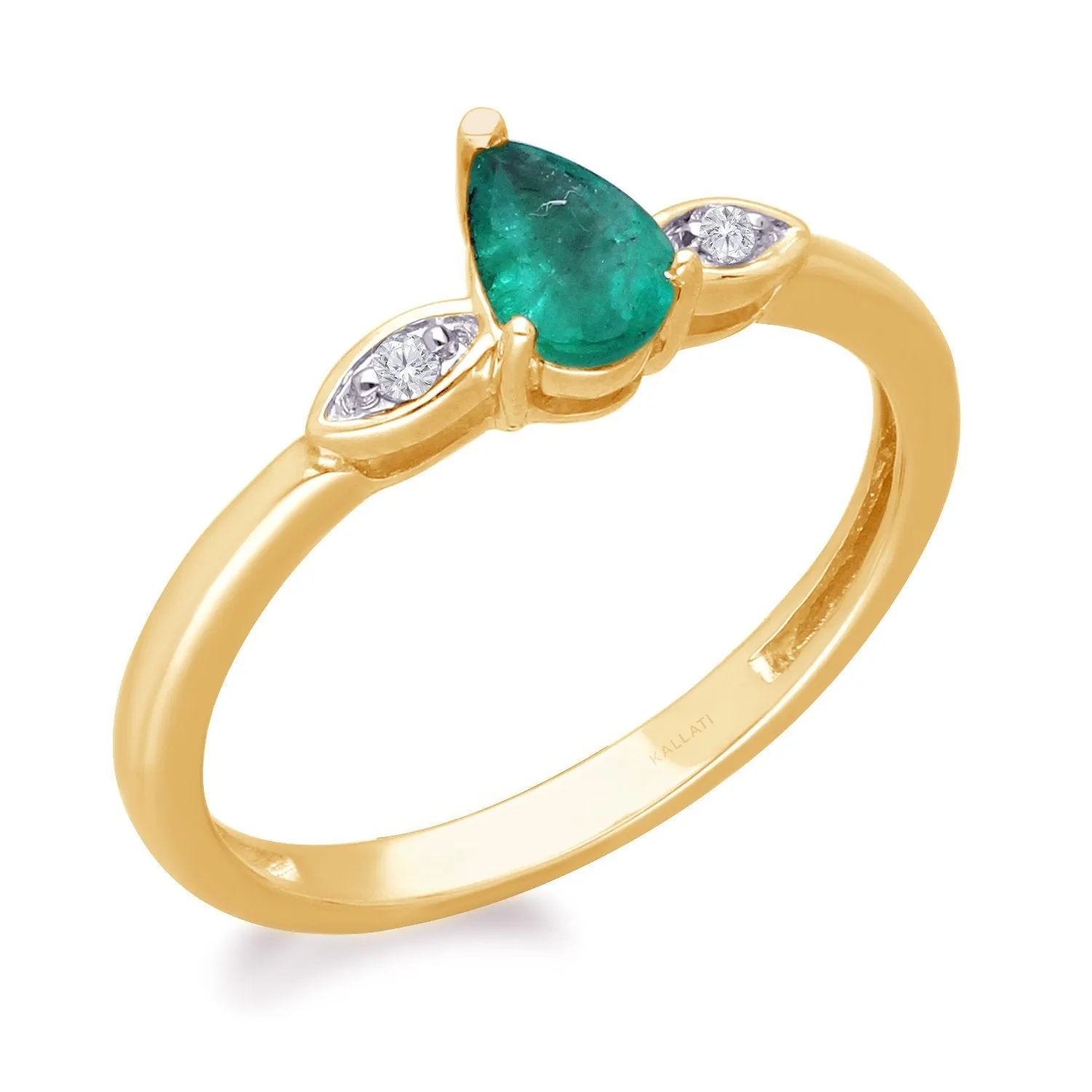 Yellow Gold Emerald & Diamond Heirloom Ring