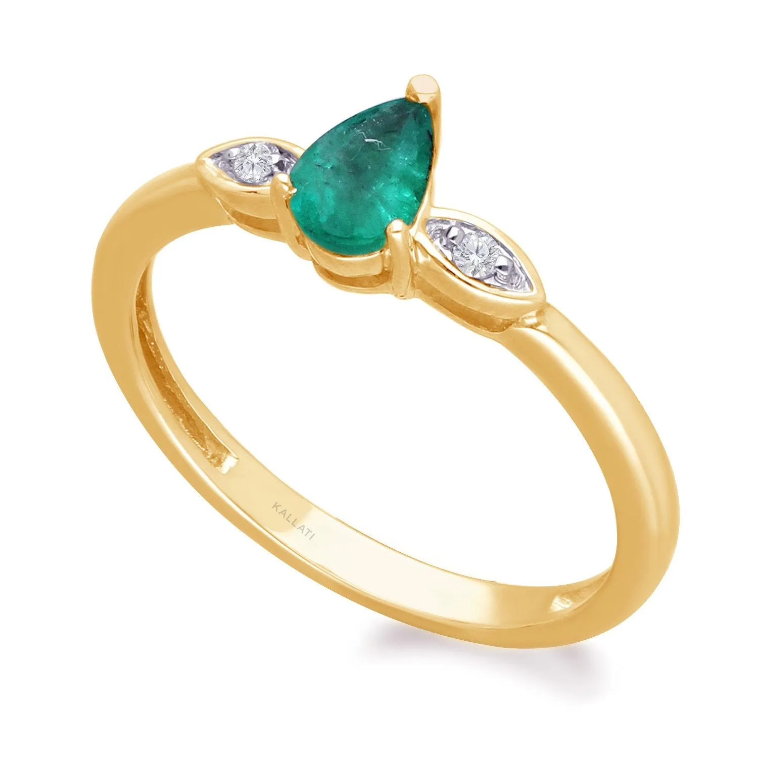 Yellow Gold Emerald & Diamond Heirloom Ring