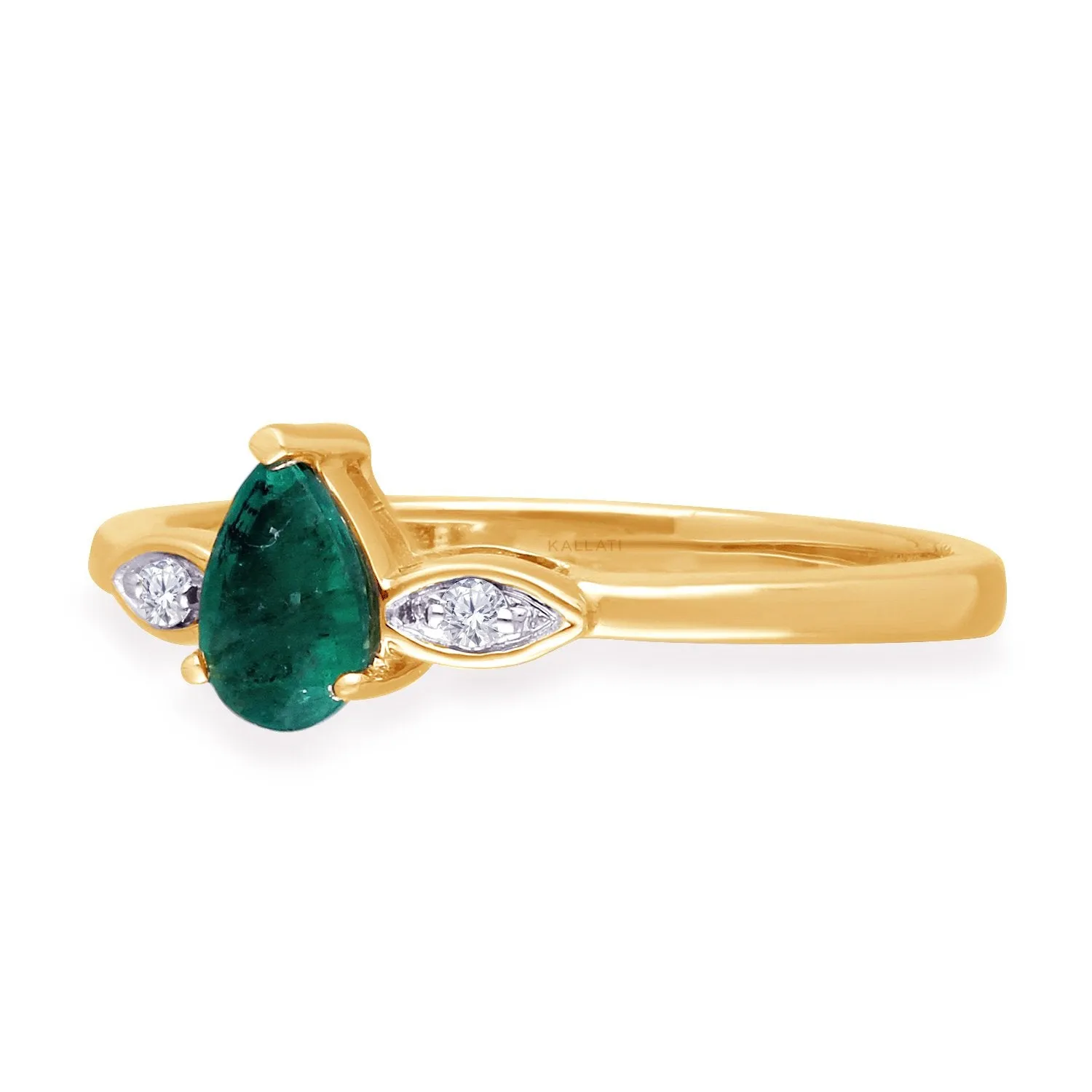 Yellow Gold Emerald & Diamond Heirloom Ring